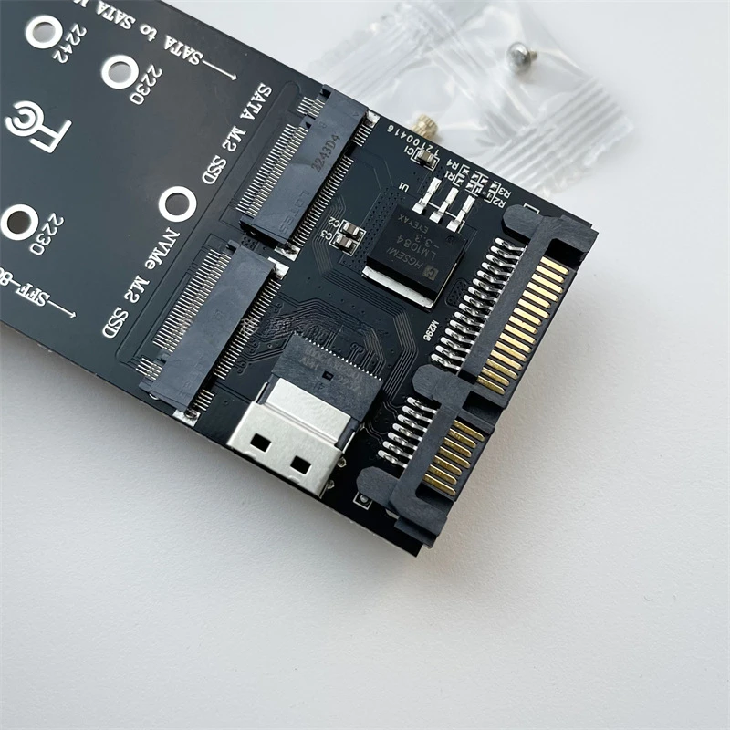 SATA M.2 Adapter M2 NVME SSD to SFF-8654 Converter 22Pin SATA to M2 expansion Card For PC Desktop Mainboard led driver adapter