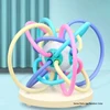 Baby Hand Ball Toys Baby Grip Training Manhattan Ball Hand Rattle Teether Food Grade Biteable Boilable 2