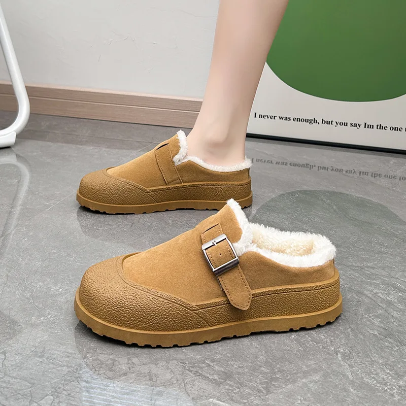 

Winter Luxury Designer Shoes for Women Casual Loafers Plus Plush Warm Mules Woman Comfort Slip-on Flats Quilted Shoes Footwear