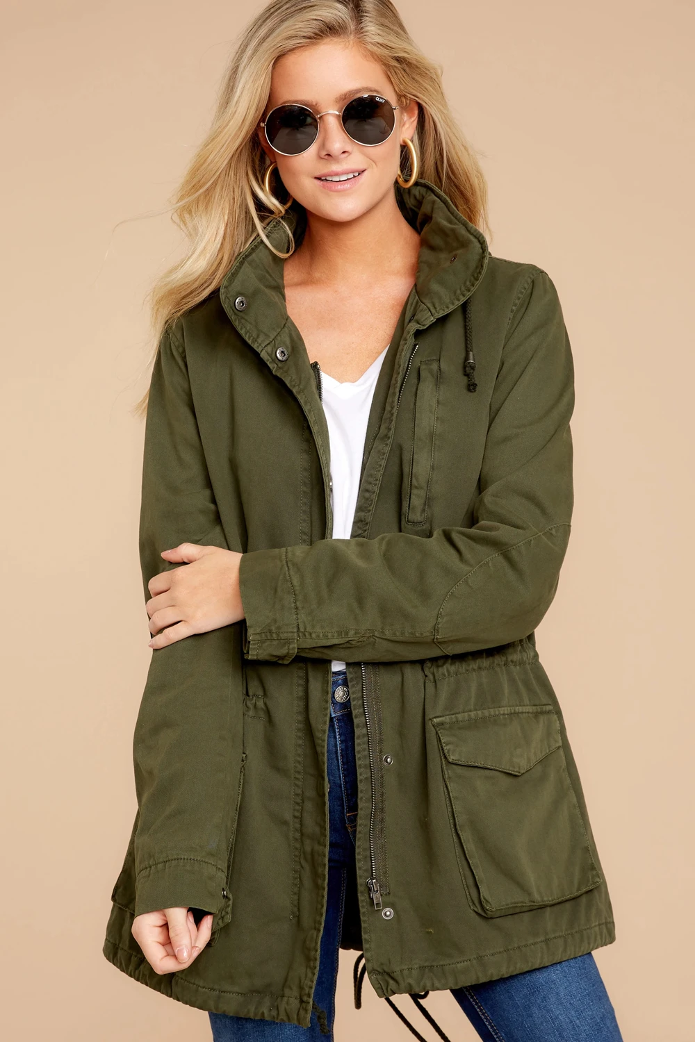 Forever 21, Jackets & Coats, Olive Green Varsity Bomber Jacket