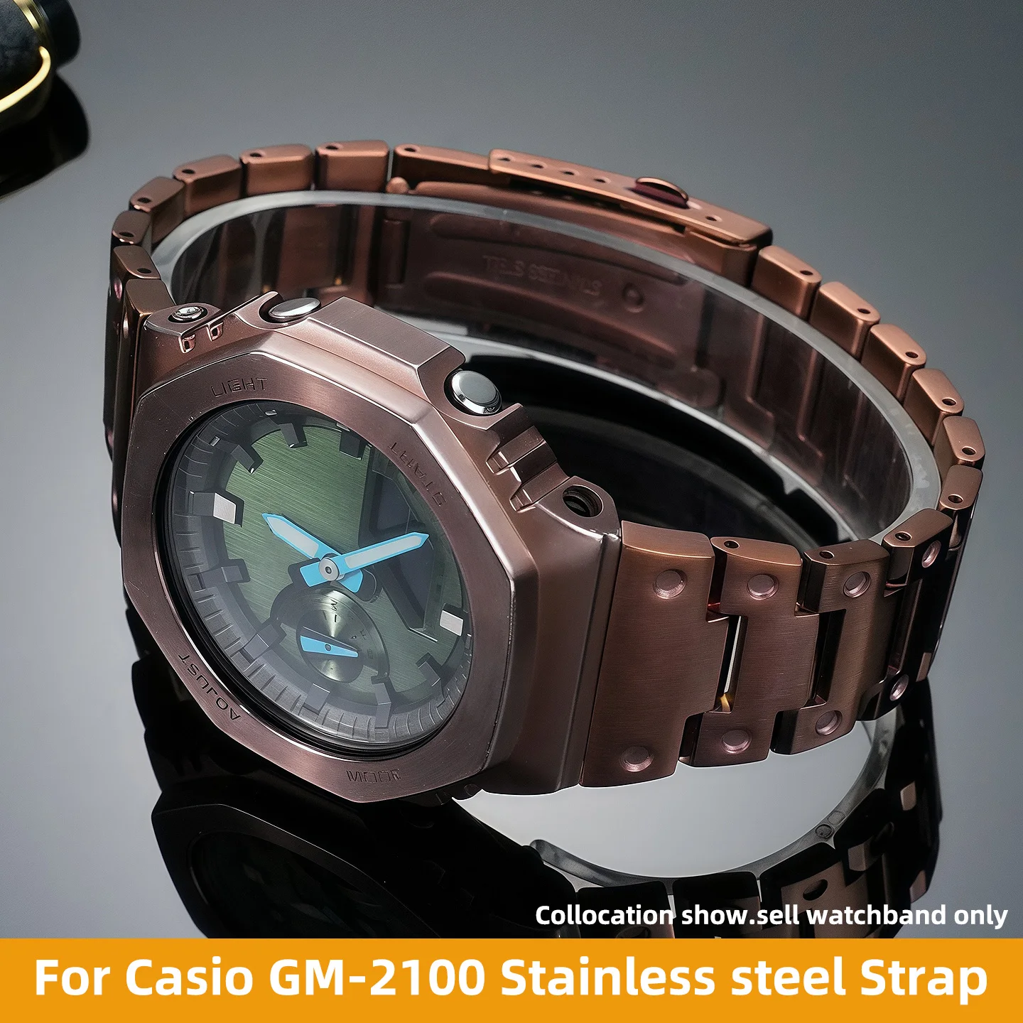 ステンレス鋼ストラップカシオ G-SHOCK GM2100 GM 2100 GM-2100 高品質