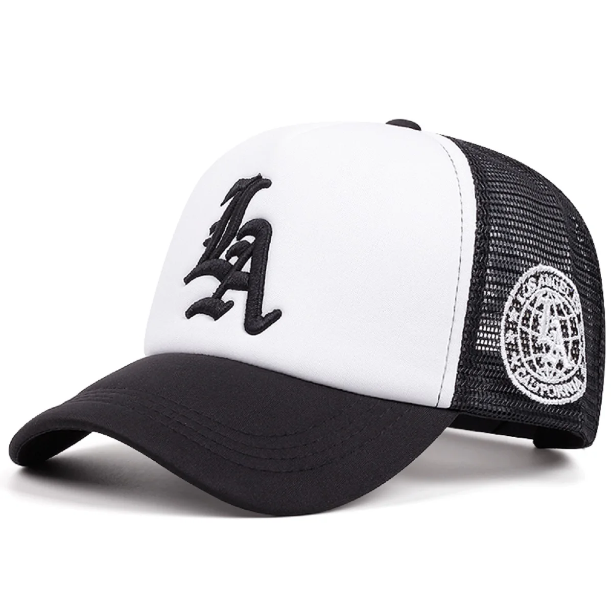 LA Side bestickte, atmungsaktive Mesh-Mütze, Herren-Hip-Hop-Mütze, Baseball-Mütze, Damen-Multi-Style, hochwertige Outdoor-Sonnenschutzhut – Detail 2