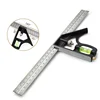 Horizontal movable stainless steel mobile combination angle ruler civil engineering measurement tool 300MM adjustable ruler 4
