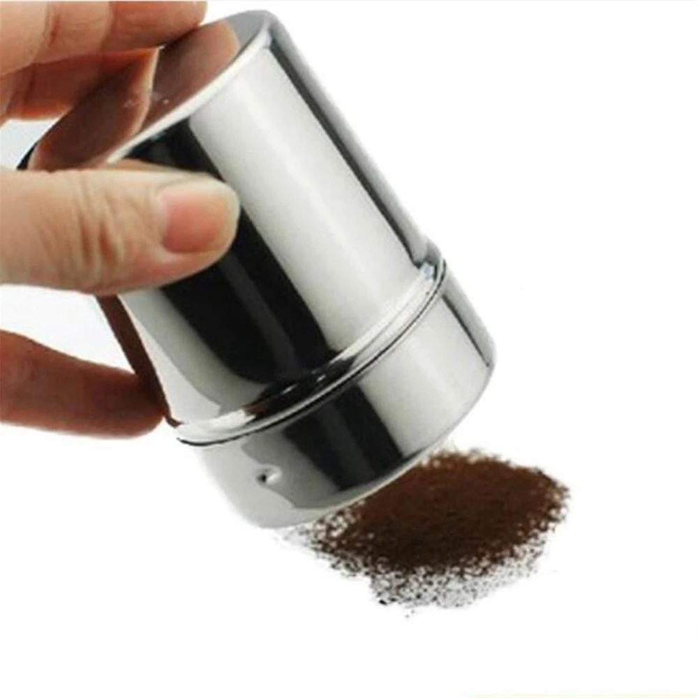 Stainless Steel Cocoa Flour Coffee Flour Sugar Icing Mesh Sifter Powder Spreading Tank With Mesh And Dense Hole for Fancy Coffee