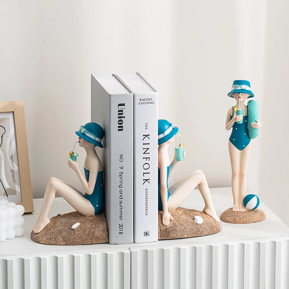 

Practical Swimsuit Girl Sculpture Resin Kawaii Room Decoration Desk Decoration Modern Home Room Decoration Miniatures Figurines