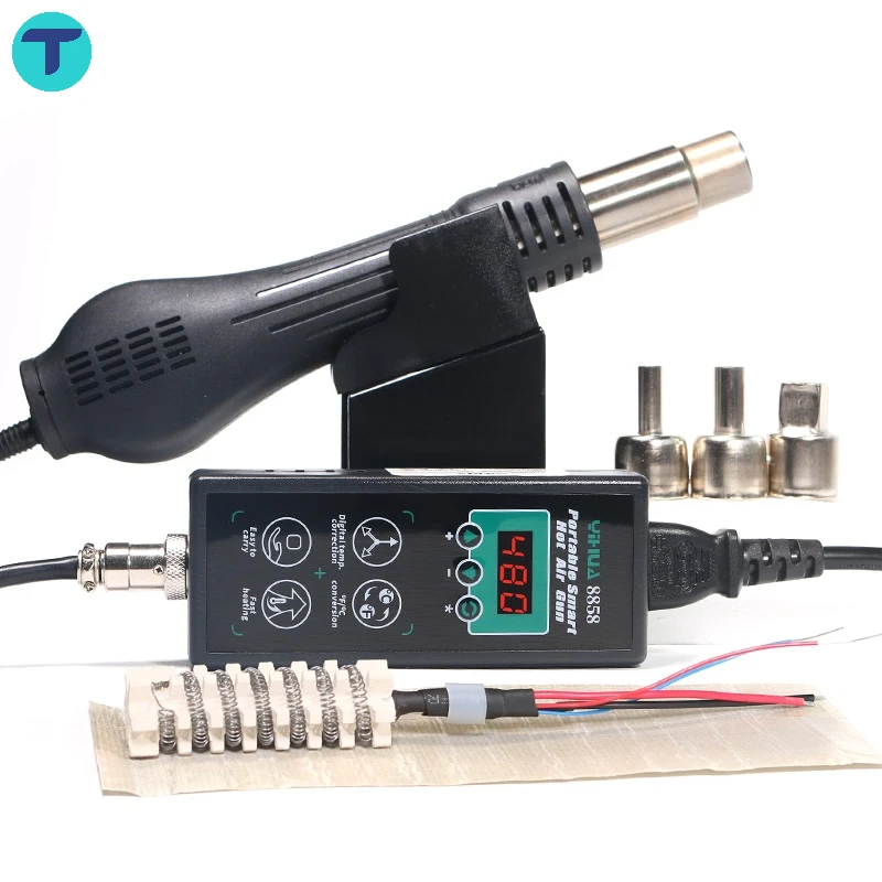 

Yihua Portable Hot Air Gun LED Digital Display Adjustable Air Volume Temperature Heat Gun for Cell-Phone BGA SMD PCB IC Repair