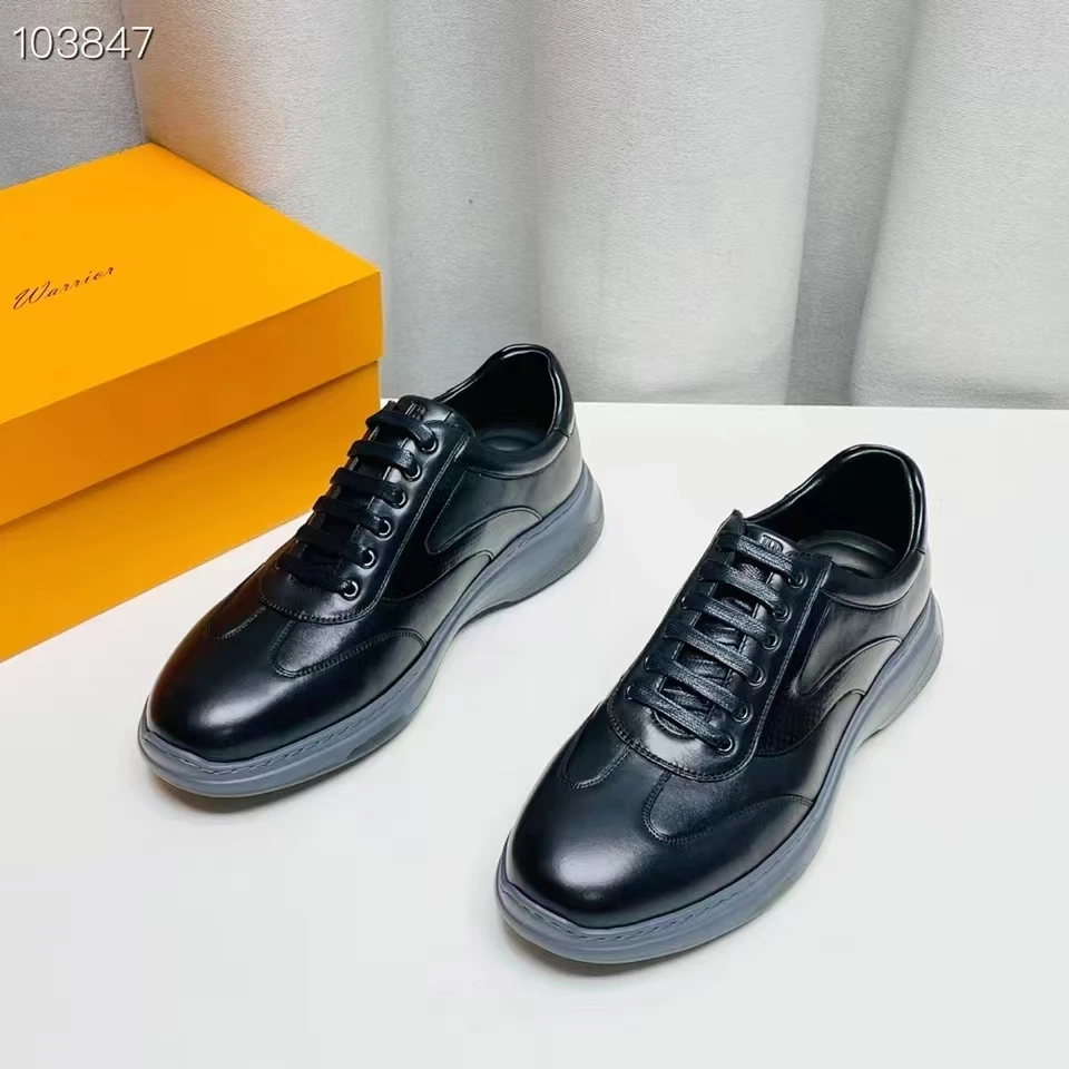 

Fenggejiwo men's casual shoes, imported from Italy with calf leather lining, imported with water dyed cowhide elastic insole, br