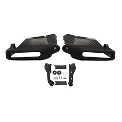 Motorcycle Handguard Shield Protector Windshield (Black Carbon)