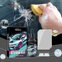 For Long Big Chip Crack Car Windshield Repair Tool Window Glass Windscreen Restoration Kit Renew Full Set Resin Cup Blade Film 1
