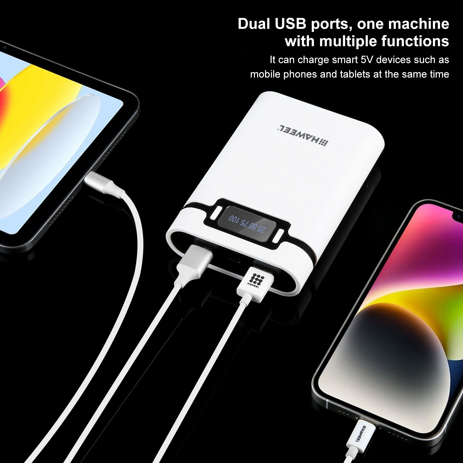

DIY 4x 18650 Battery 10000mAh Type-C Bidirectional Fast Charging Power Bank Shell Box with 2x USB Output Support PD/QC/SCP/FCP