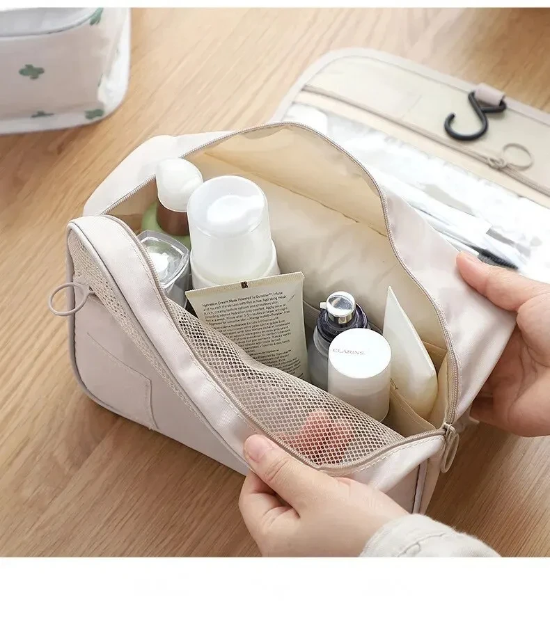 Description Picture 5 of itemPortable Travel Toiletry Bag, Waterproof Hanging Storage Bag, Mesh Pockets Hook Cosmetic Bag, Travel Accessories,Makeup Bags
