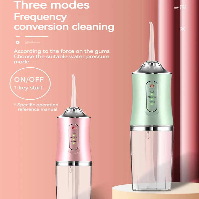 Oral Irrigator Dental Water Flosser Portable Dental Water 3 Modes Teeth Cleaner Toothbrush Oral Hygiene Clean USB Rechargeable - 6