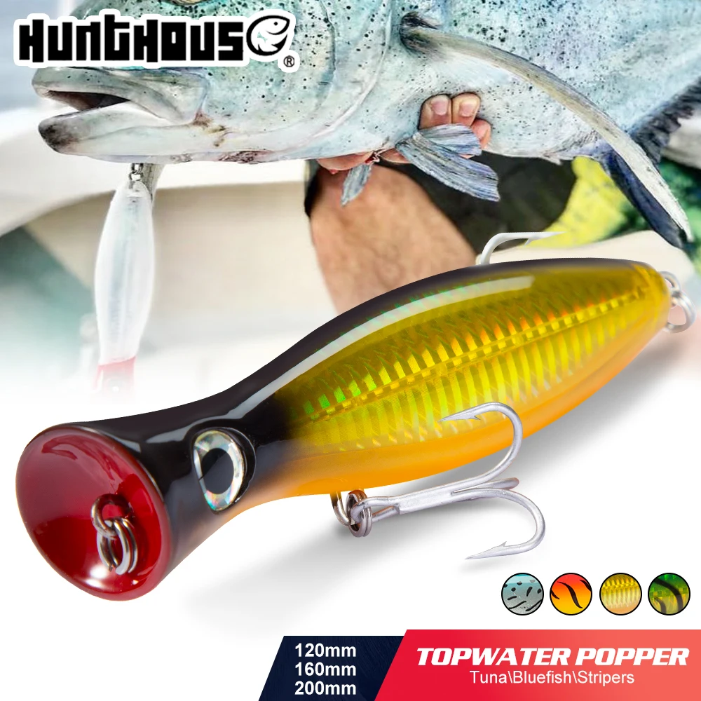 

Hunthouse GT Popper Fishing Lure Topwater Floating Treble Hooks Wobbler Mormyshki Hard Bait Spinners Forfishing Winter Crankbait
