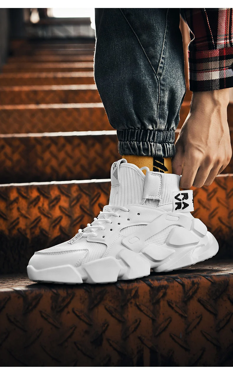 2024 herbst Neue High-top Beige herren Sneakers Chunky Männer Heighten Mode Casual Plus Größe Zapatillas Dämpfung Tennis_voghion.com