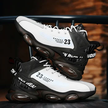 Man Sneakers Outdoor Breathable Lace Up Luxury New Basketball Thick Soled Fashion Casual Sneaker Shoes for Running Large Size 1