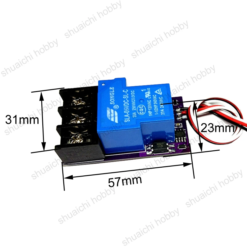 รูปสินค้า 1PCS 5V 30A K130A สวิทช์อิเล็กทรอนิกส์ PWM รีเลย์โมดูล 1CH สัญญาณอินพุต Power ON-OFF Controller สําหรับ Drone เครื่องบินรุ่น Receiver