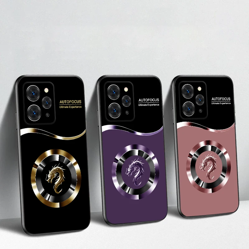 Circle New Dragon Head Design TPU Soft Phone Case