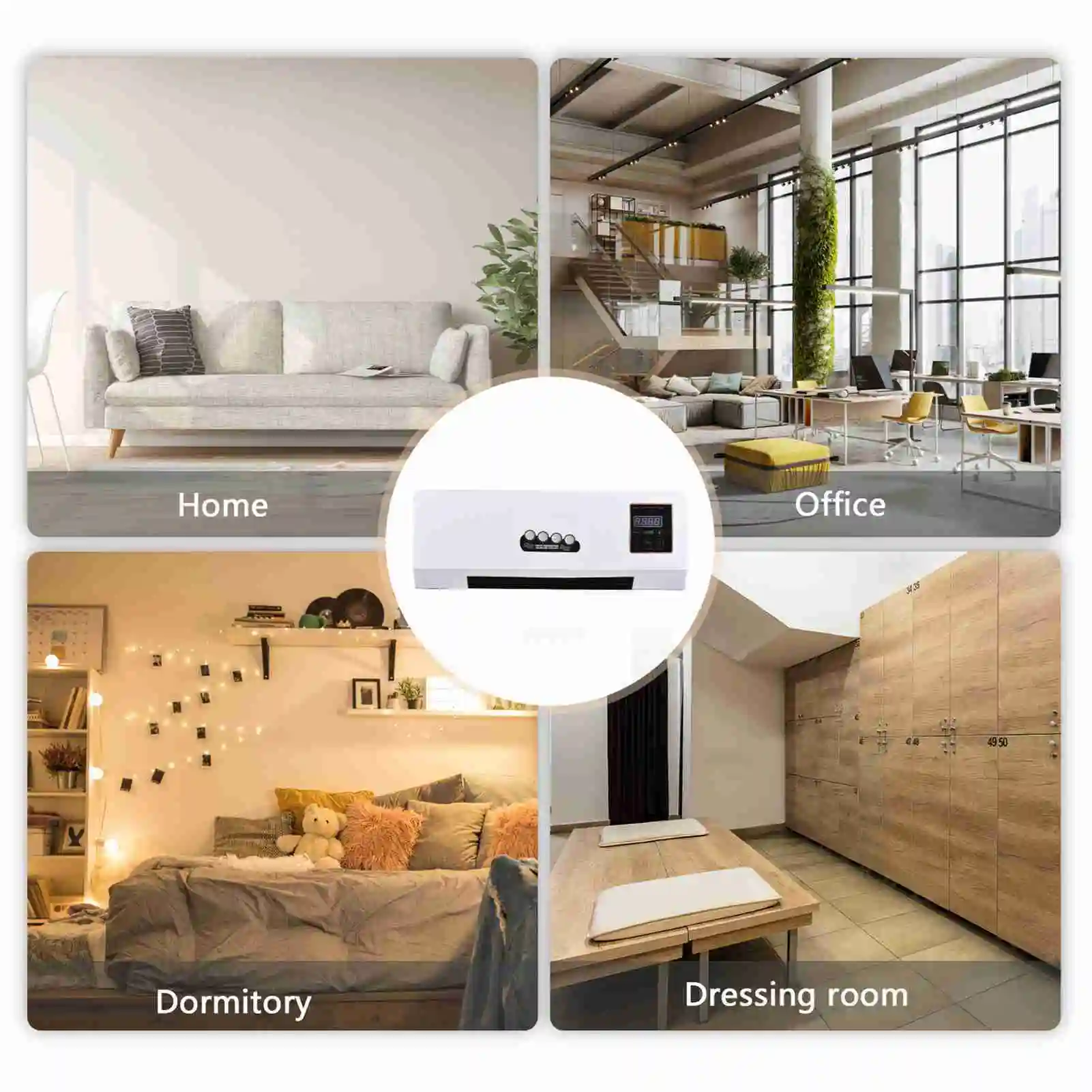 2-in-1 Wall-Mounted Heater & Fan Combo with Digital Display & Timer 6