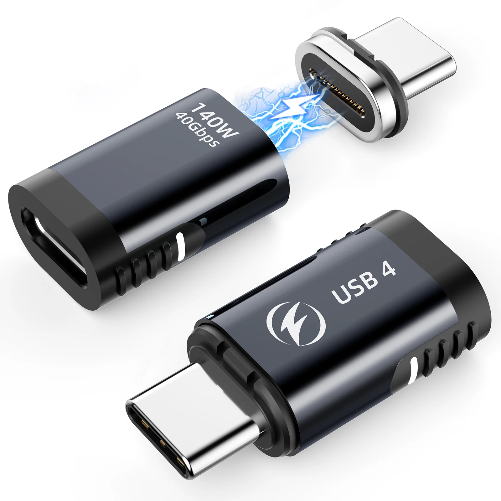 140W USB4.0 Adapter magnetyczny szybkie ładowanie magnes konwerter USB C do typu C 40Gbps synchronizacja danych złącze 8K @ 60Hz USB C Adapter OTG