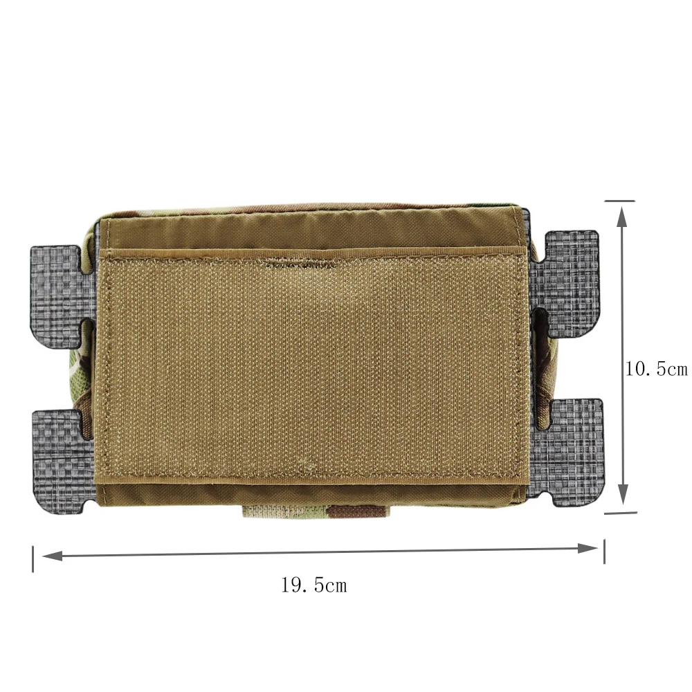VULPO Tactical FCPC Vest MOLLE Adapt Admin Panel Pouch Chest Expansion Sub Bag Utility Map Pouch For Hunting Airsoft Vest 5
