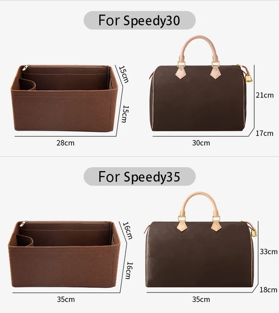 𝐁𝐍𝐂𝐓👜]🧡 LV Speedy 25/30/35 Bag Organizer, Felt Bag In Bag Customized  Organiser