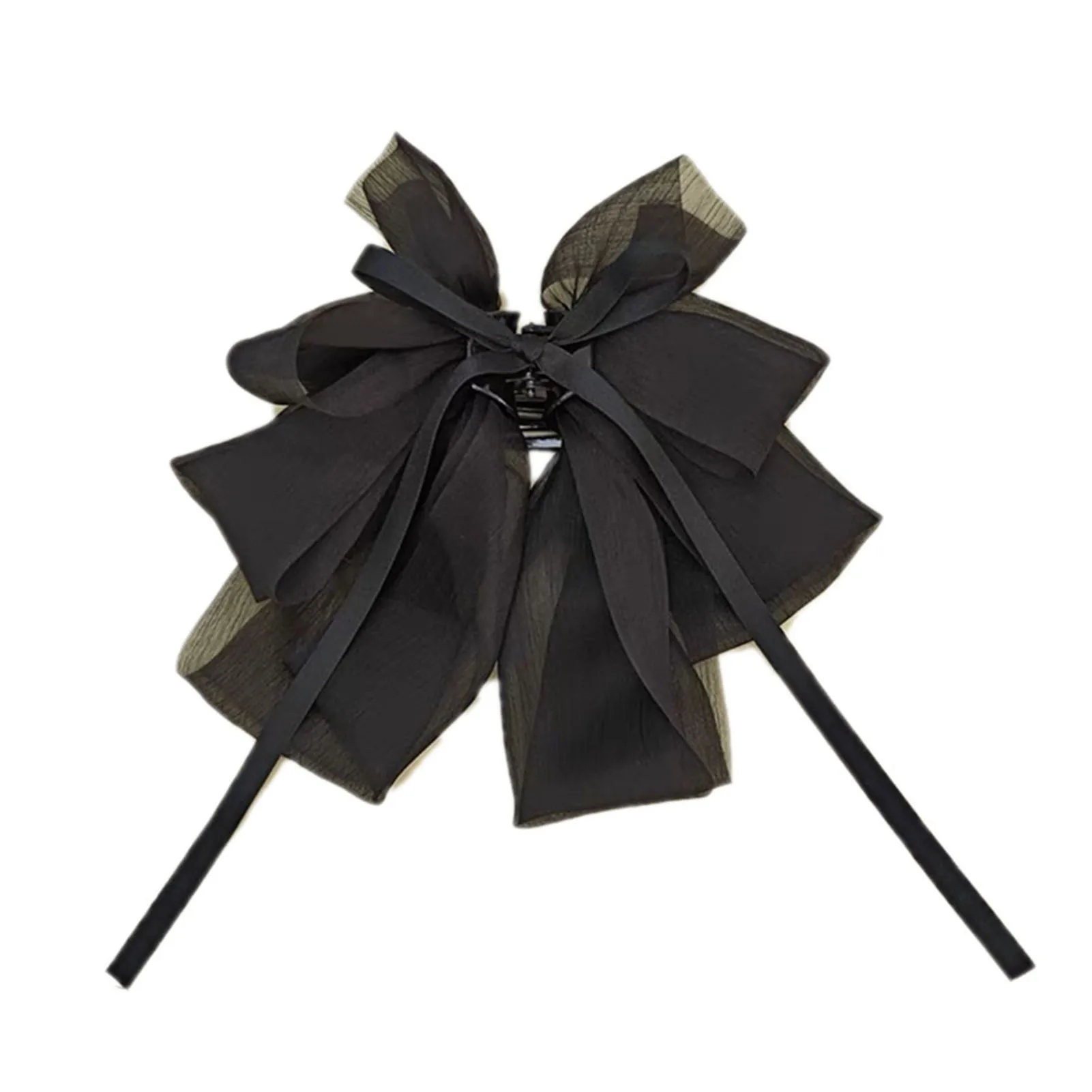 

Gentle Girls Hair Claw with Ribbon Hair Accessories Temperamental Hair Pins for Thick Curly Hair Styling Decorative