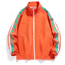 

Spring and Autumn New Baseball Uniform Cotton Lapel Jacket Men's Loose Casual Sports Colorblock Jacket Large Size