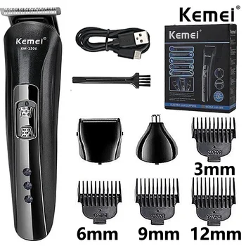 Kemei KM-1506 multifonctionnel USB tondeuse à cheveux électrique Rechargeable tondeuse à cheveux rasoir électrique barbe rasoir tondeuse à cheveux Keme