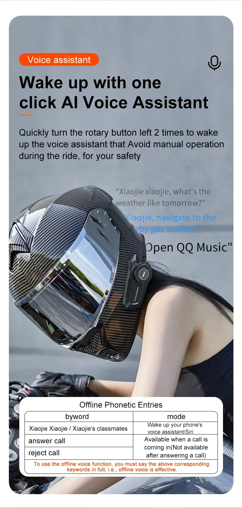 Y50 Motorcycle Helmet Bluetooth Headset Anti-Freezing Music Player Earphone IPX6