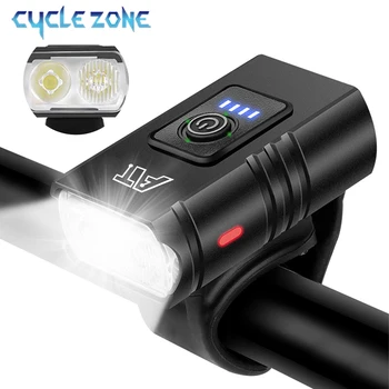 2 T6 Bicycle Front Light Type-C Charging Bicycle Headlight MTB Road Bike Headlamp for Night Riding Safety Cycling Accessories 1