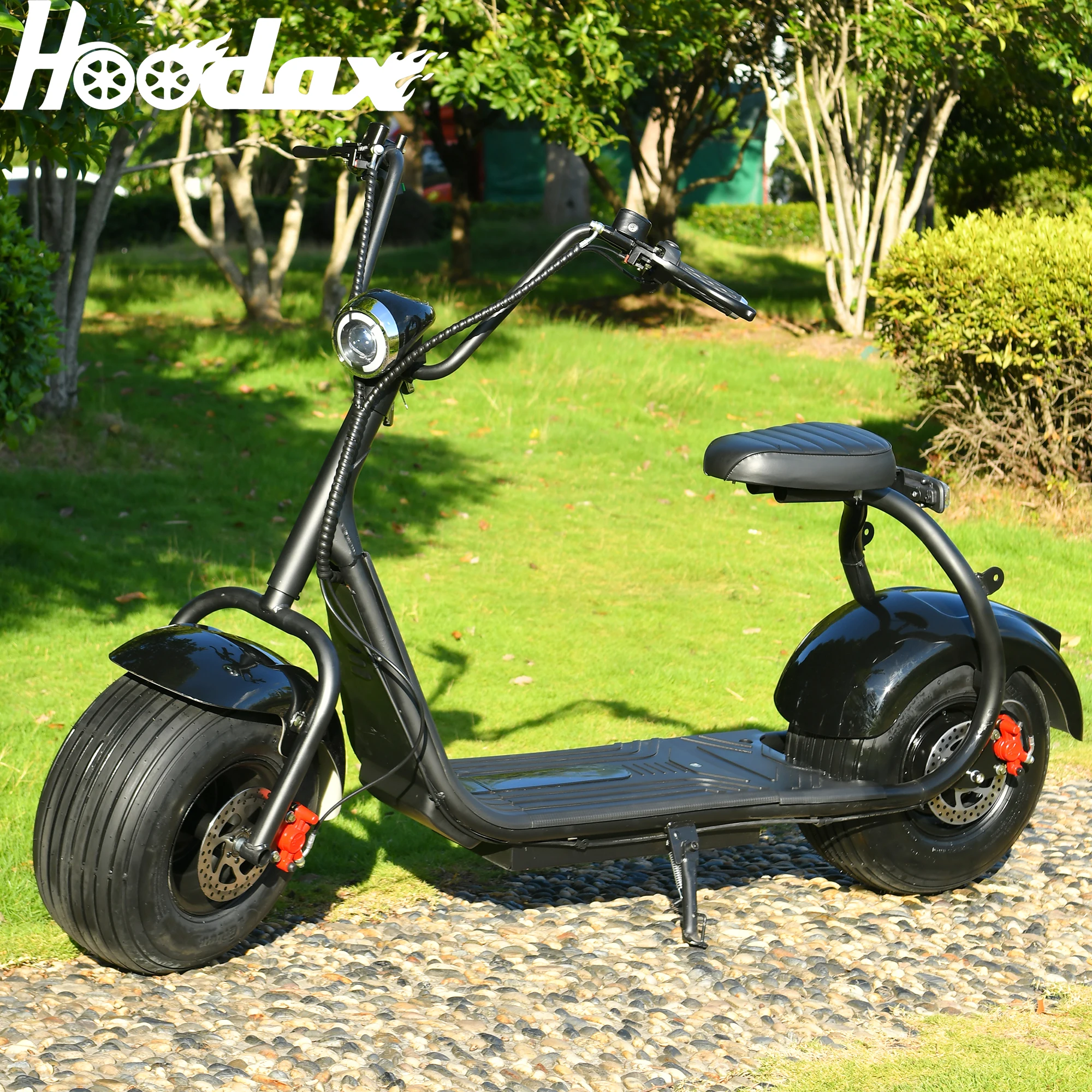 Hoodax Adults Citycoco Electric Scooter 2000W Motor 60V12AH Removable Lithium Battery Max Speed 45KM/H 18Inch Fat Tire E Scooter