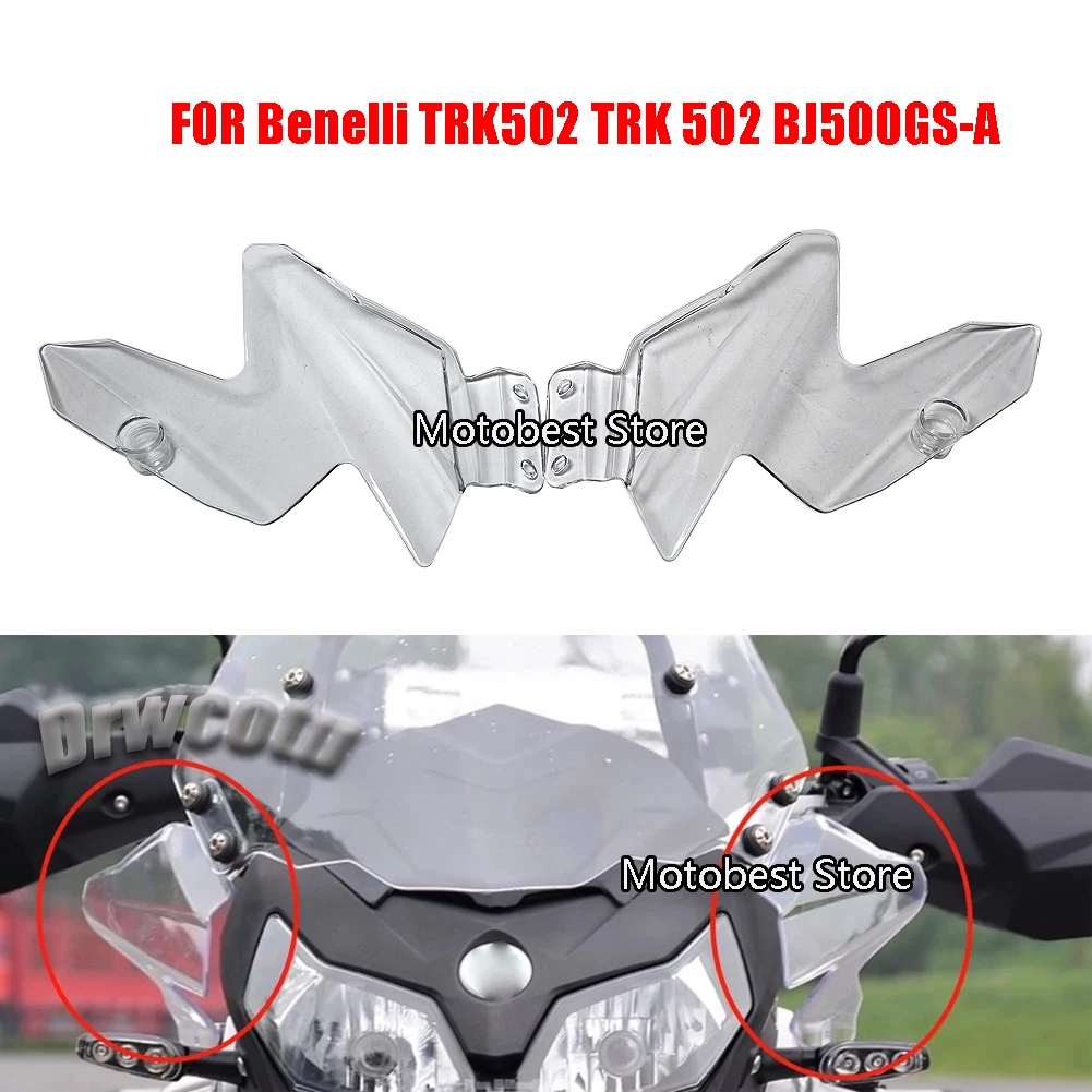Parabrisas delanteros izquierdo y derecho para motocicleta Benelli TRK502 TRK 502 BJ500GS-A TRK502 TRK502X