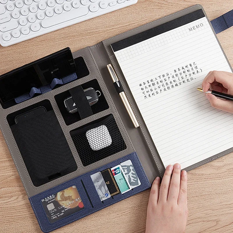 가죽 거치대 클립보드 폴더, 비즈니스 임원 사무실 폴더, 문서 Padfolio 정리함 포트폴리오, 마그네틱