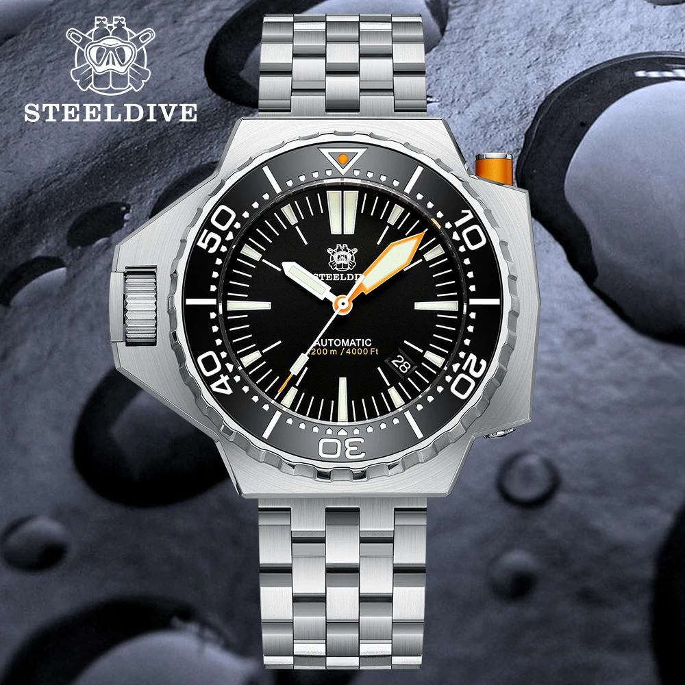 【美品・箱付き】STEELDIVE／SD1988 モノブロックダイバーズ／自動巻 STEELDIVE SD1988 56MM One-Piece Case Mens Automatic Watches