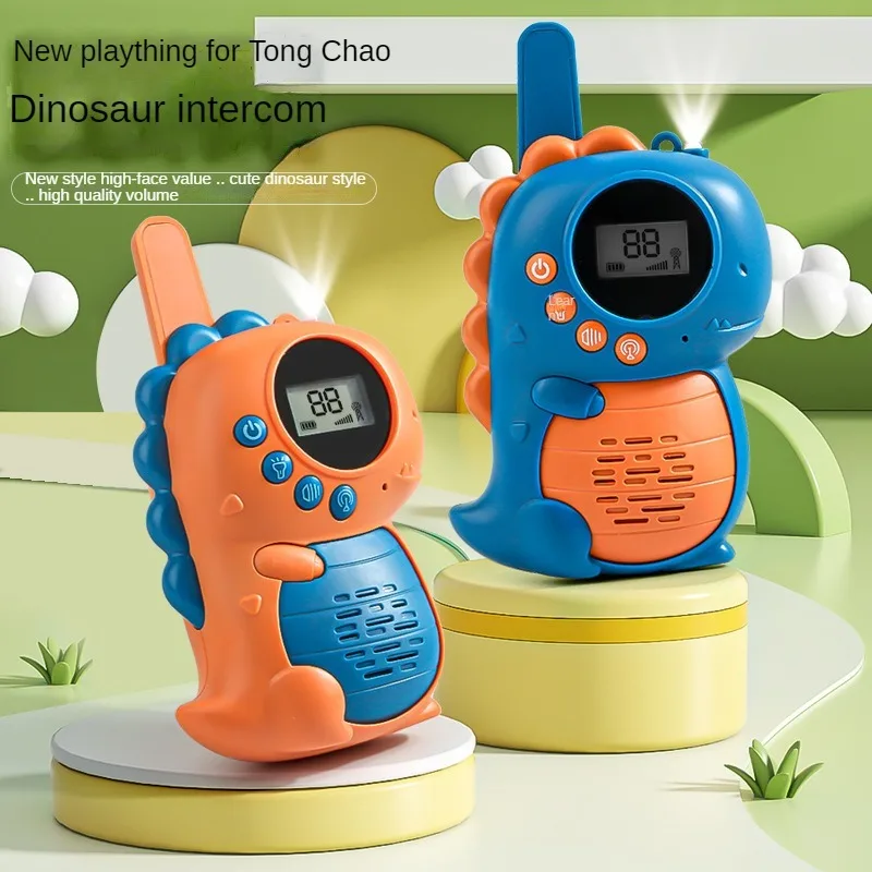 Interação pai-filho Dinossauro Walkie Talkies para crianças, brinquedo quebra-cabeça, presentes para educação infantil para bebês, ao ar livre