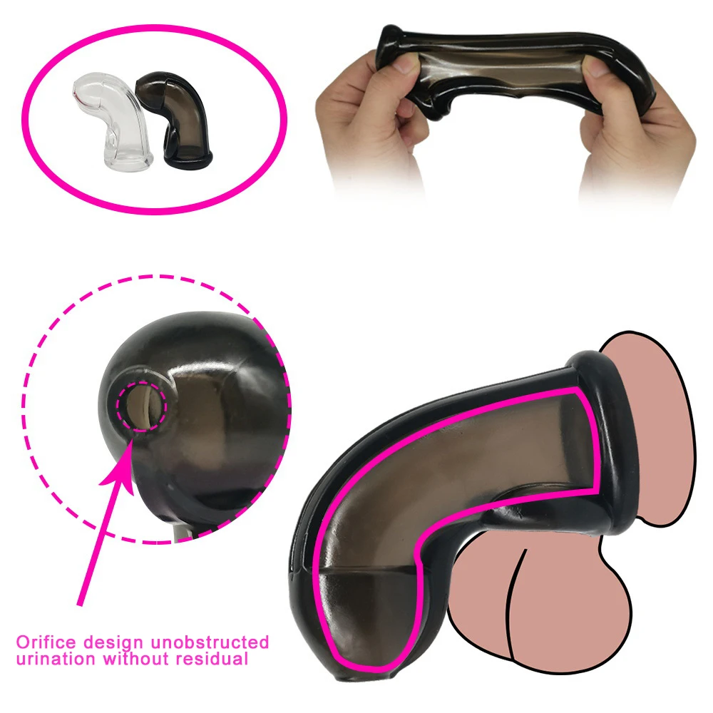 Male Soft Chastity Cage Device Ball Stretcher Scrotum Ring with thorns Restraint BDSM penis chastity cage chastity lock sex toy chastity cage accessory
