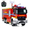 1/14 RC Fire Fighting Truck 6x6 Metal Chassis Remote Control Fire Car RTR Light Sound System Painted Assembled RC Toy Gift Model 1