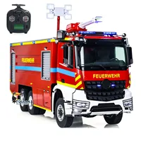 1/14 RC Fire Fighting Truck 6x6 Metal Chassis Remote Control Fire Car RTR Light Sound System Painted Assembled RC Toy Gift Model 1