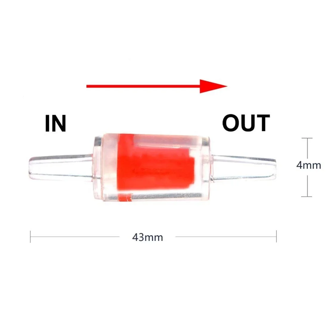 10pcs Plastic One Way Check Valve For Aquarium Air Pump   Non-Return Home Fish Tank CO2 System 6