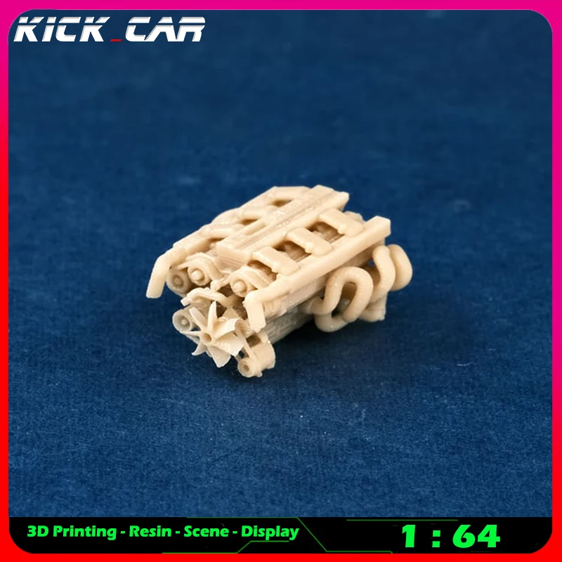 Kicarmod 1/64 Fahrzeug Motor Modell Auto Diorama Ungefärbtes Harz Garage Szene Reparatur Werkzeuge Dekoration Simulation Szene Spielzeug – Detail 24