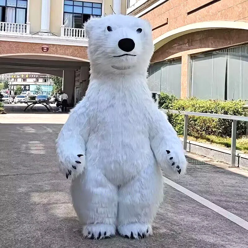 Disfraz de mascota Panda inflable gigante de 2,6 M, oso Polar de