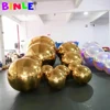 Holographic Gold Inflatable Mirror Ball 50cm Hanging Inflatable Disco Ball Giant Spheres For Events Show Decoration 4