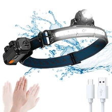 

LED Headlamp Induction Powerful XPG+COB Headlight 2000mAh 18650 USB Head Lamp Portable Floodlight Flashlight Waterproof Lantern