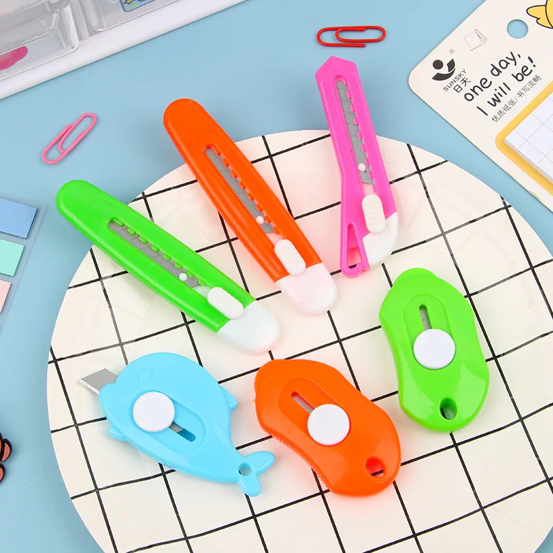 Portable Utility Knife Students Whale Carrots Paper Knife Office Safety Letter Opener Mini Cutter Box Opener Stationery