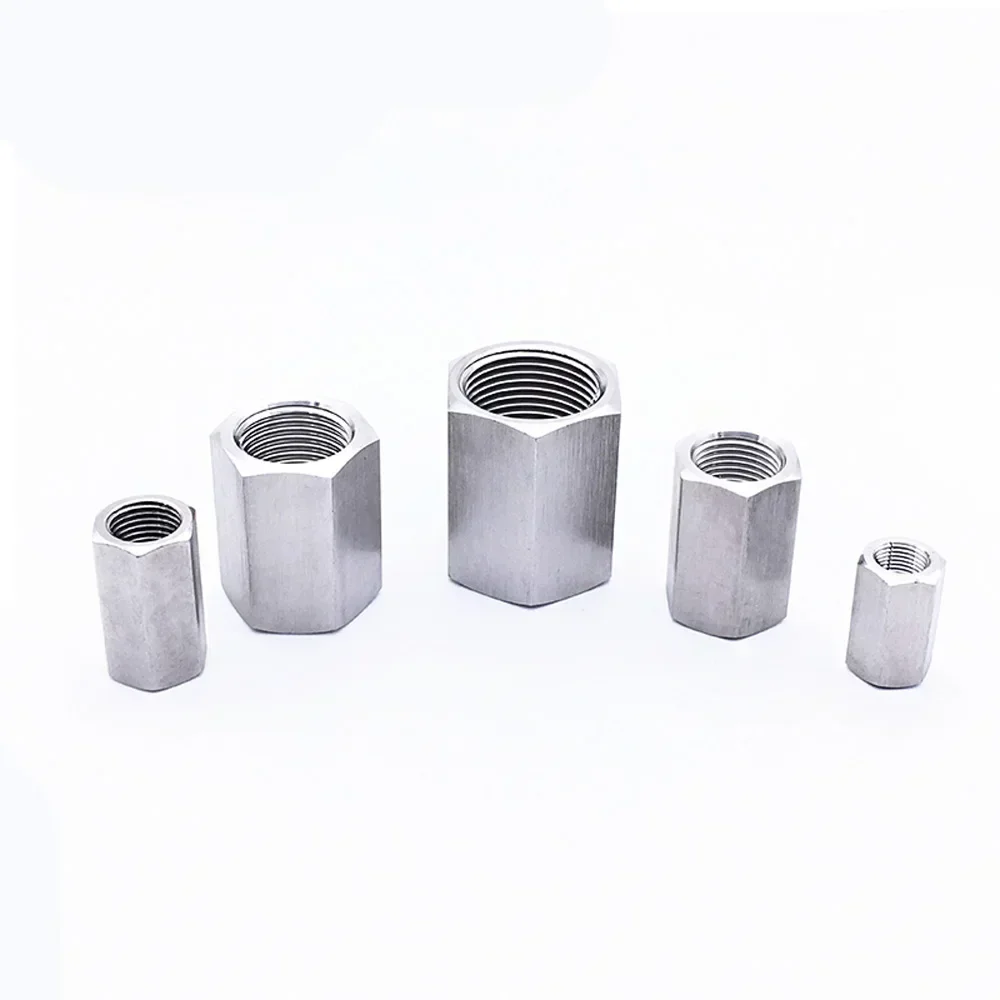 M4-20 1/8" 1/4" 3/8" 1/2" 3/4" 1" BSP NPT Female Hex Coupling Reducer Connector Pipe Fitting 304 Stainless Steel High Pressure