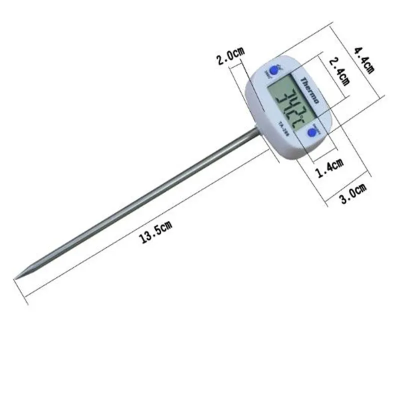 Thermometer TA-288 -50℃~300℃ Food Food Stainless Steel Probe Thermometer Electronic Digital Display Liquid Grill 6