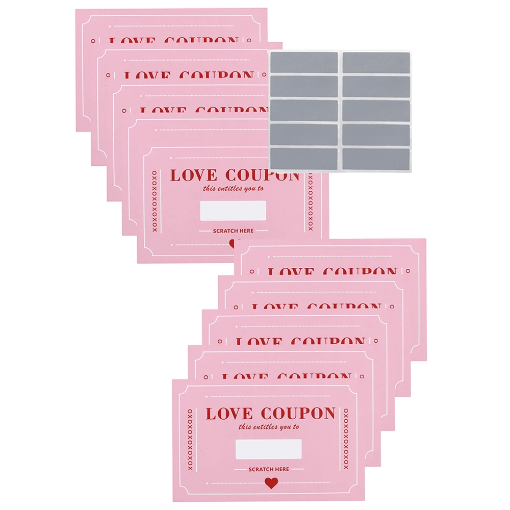 Romantic Scratch-Off Love Coupons - Creative Gift Set