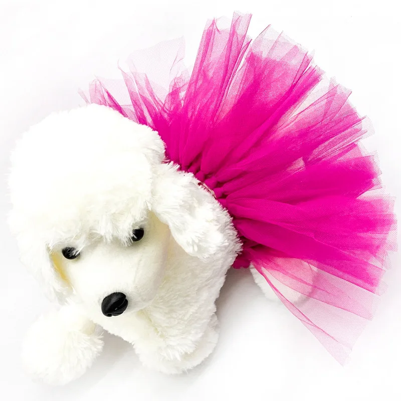 Dog Tutu Skirt Princess Pet Cat Dress Tulle Soft Cosplay Bulldog Dress For Small Pet