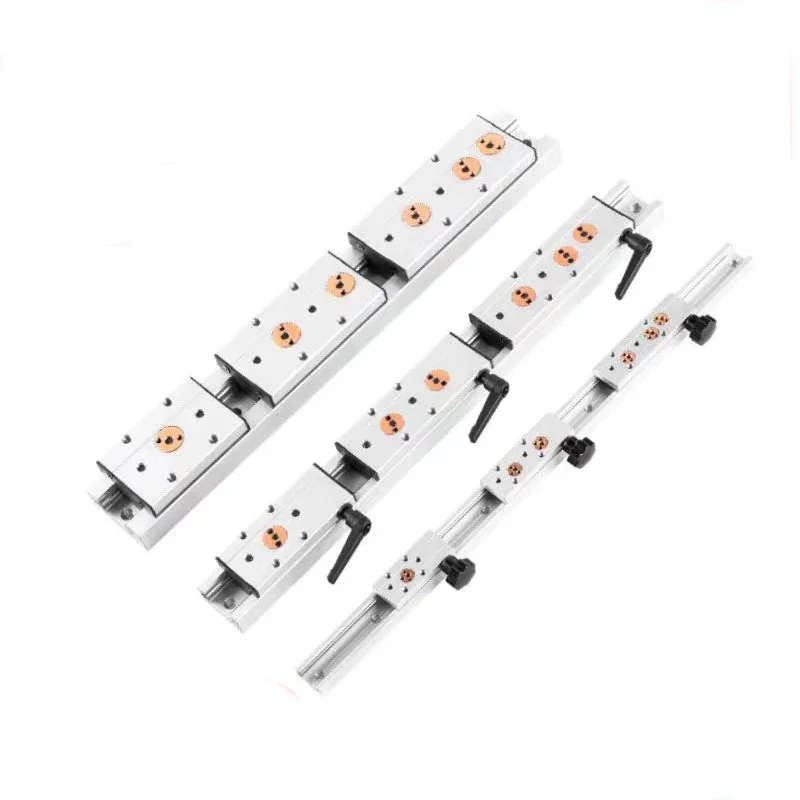 Silver Built-In Dual-Axis Linear Guide Woodworking Roller Slide