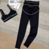AL Yoga Sports Set Brush High Waist Heart Throb Legging Tight Fitting Sport Bra for Women Slimming Elastic Fitness Running Set 3
